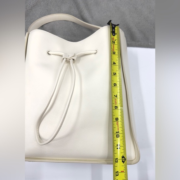 3.1 Phillip Lim Soleil Large Bucket Bag Off White Leather Purse Matching Pouch - Picture 13 of 16